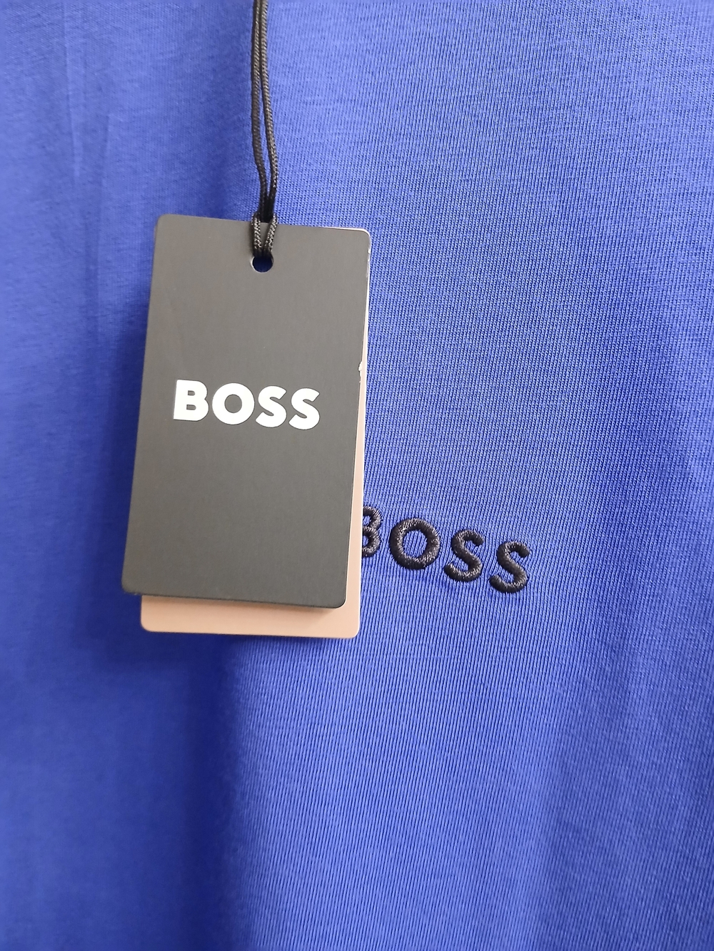 Boss Men’s Royal Blue Short Sleeve Logo Tee - Picture 2 of 4